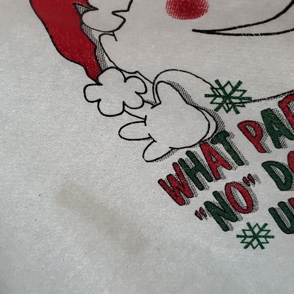 VTG white sweater XL, "What part of no don't you understand?" - Picture 8 of 12